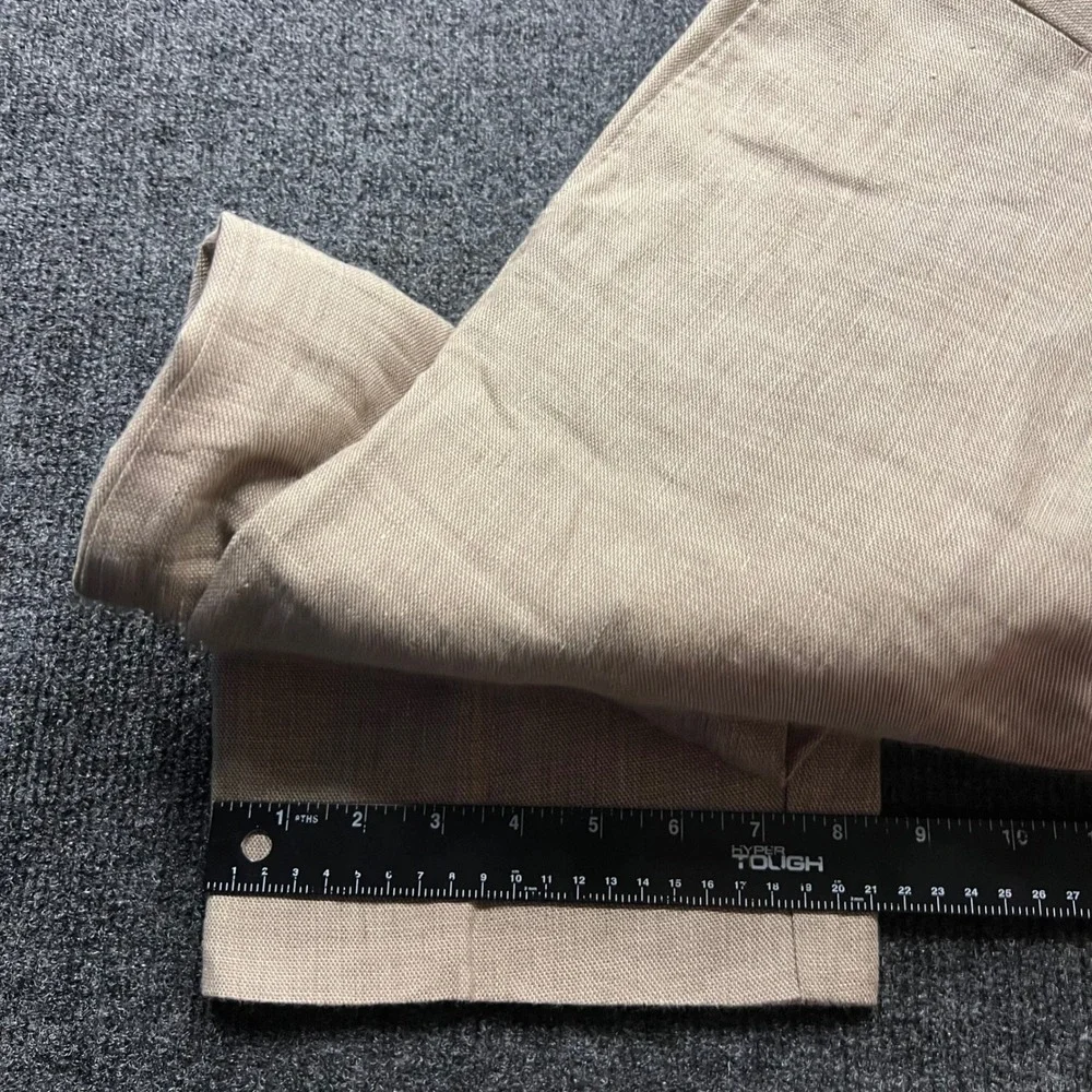 Vintage Banana Republic Heritage Mens 35x32 Khaki Linen Straight Pants 951019-00